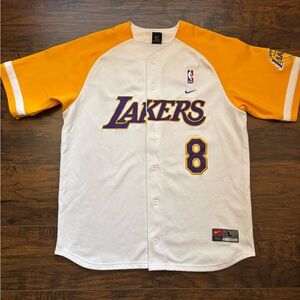 Vintage Nike Lakers  Kobe Bryant  Baseball Jersey